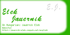 elek jauernik business card